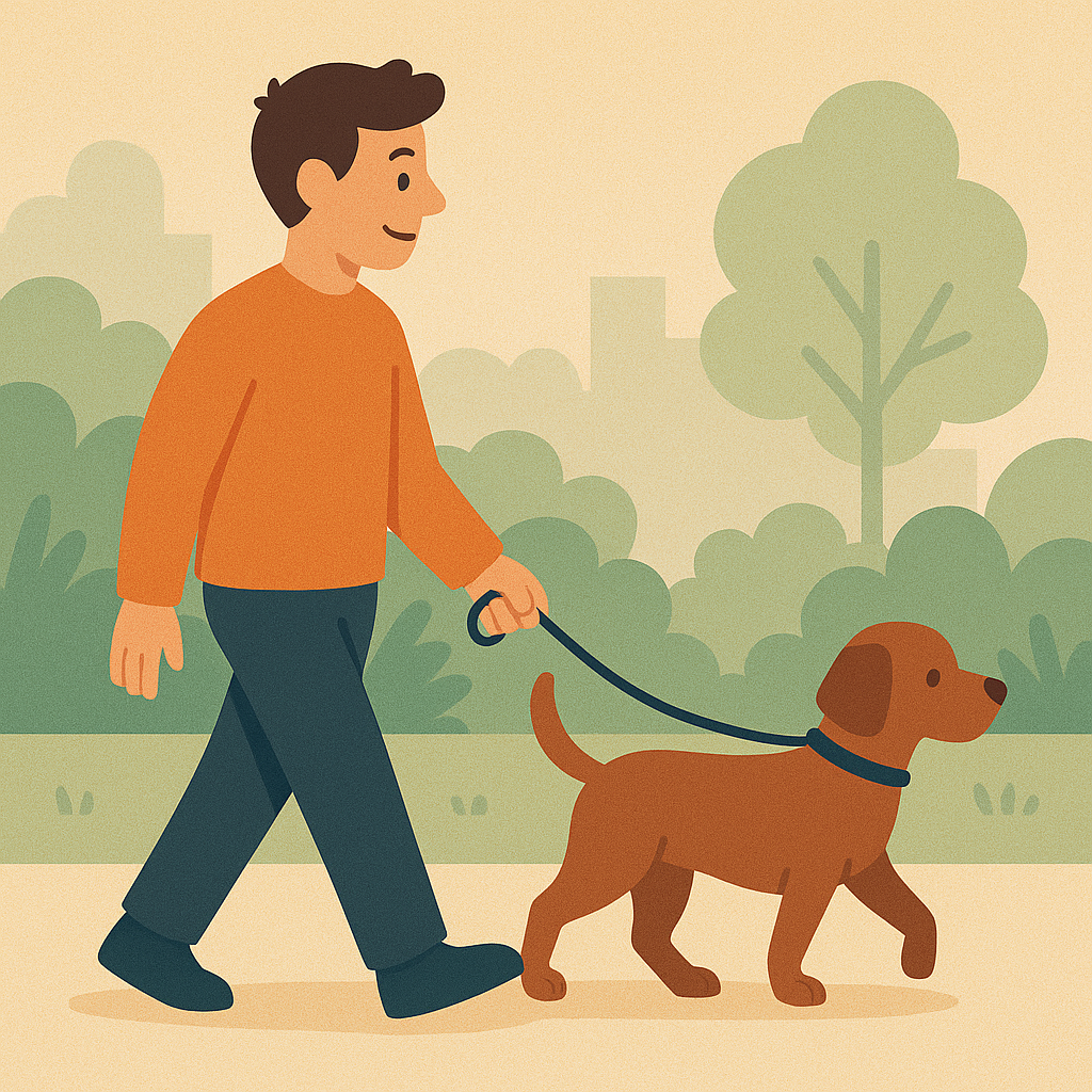 Capa da playlist de passeio com cachorro